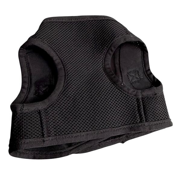 The Dog Walker HARNESS MEDIUM Style Reflective Black Metal Leash Hoops Vest - Picture 2 of 5